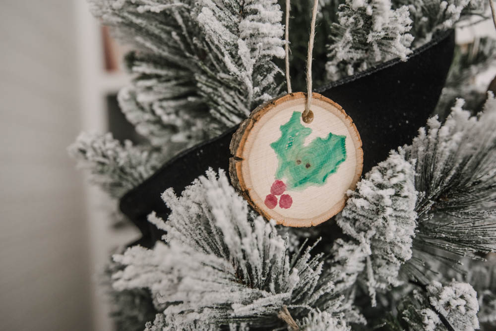 Watercolor Wood Slice Ornaments