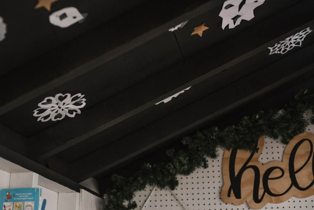 Snowflakes on the rooftop!