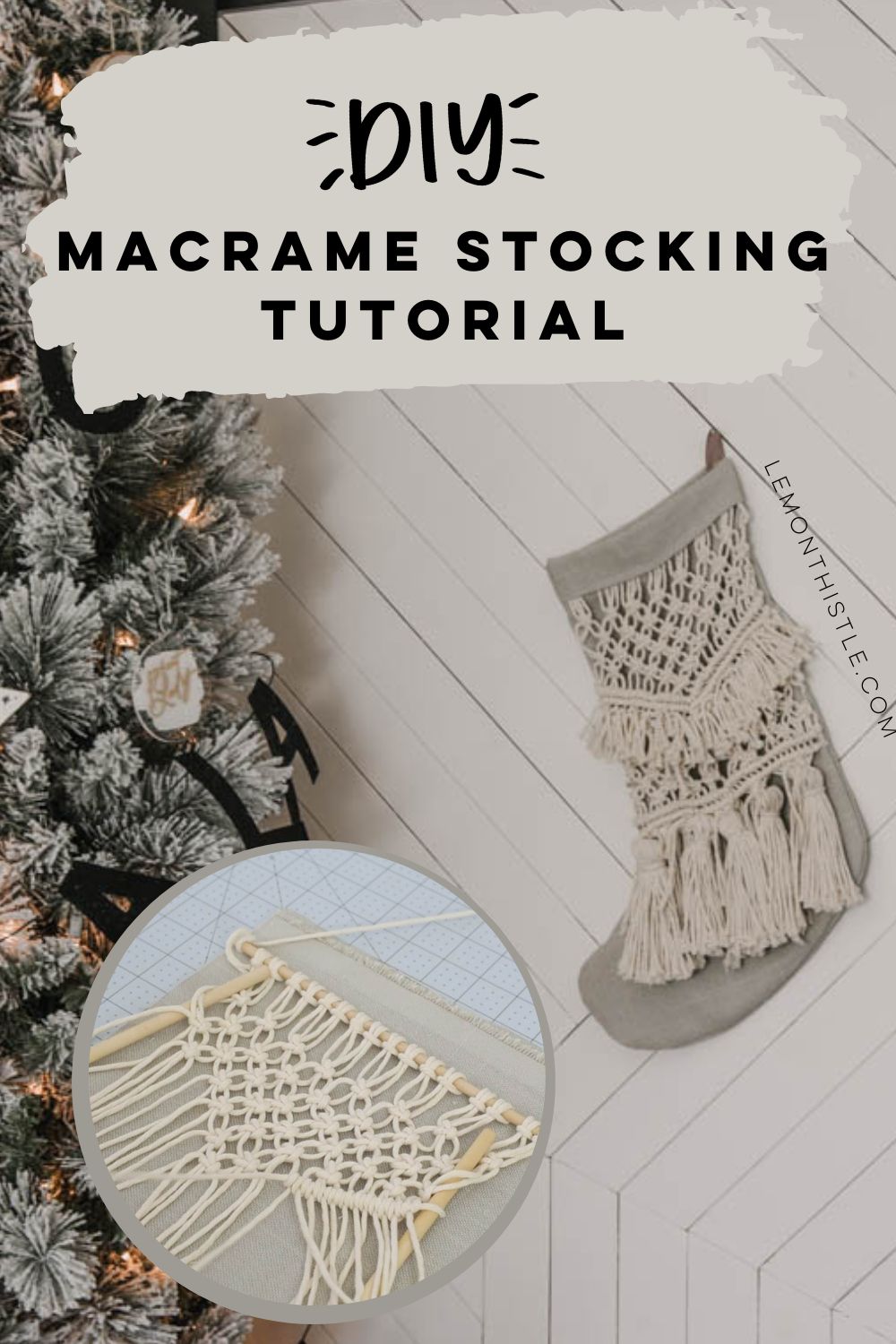 DIY MACRAME STOCKING PIN