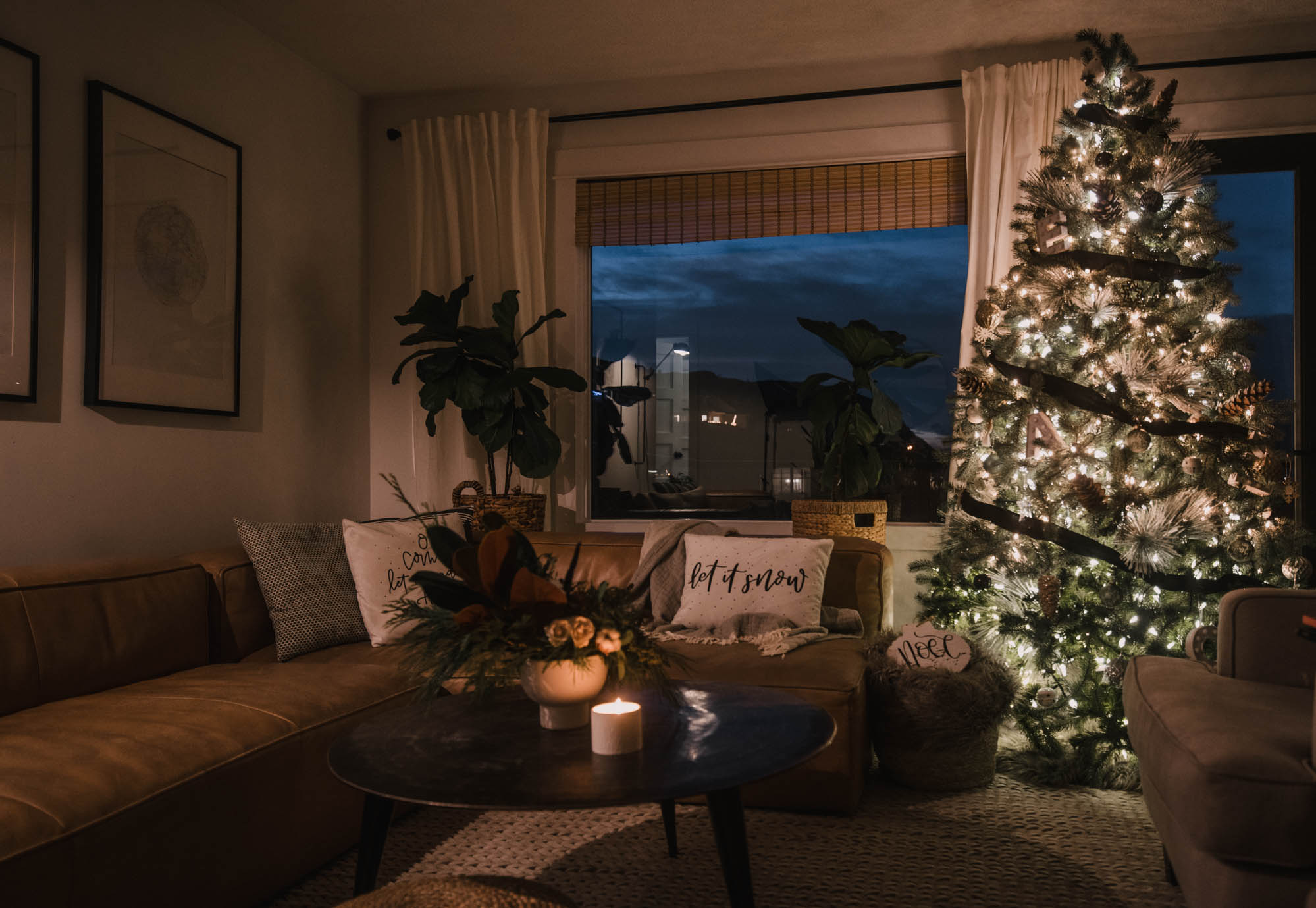 Holiday Home Tour at night