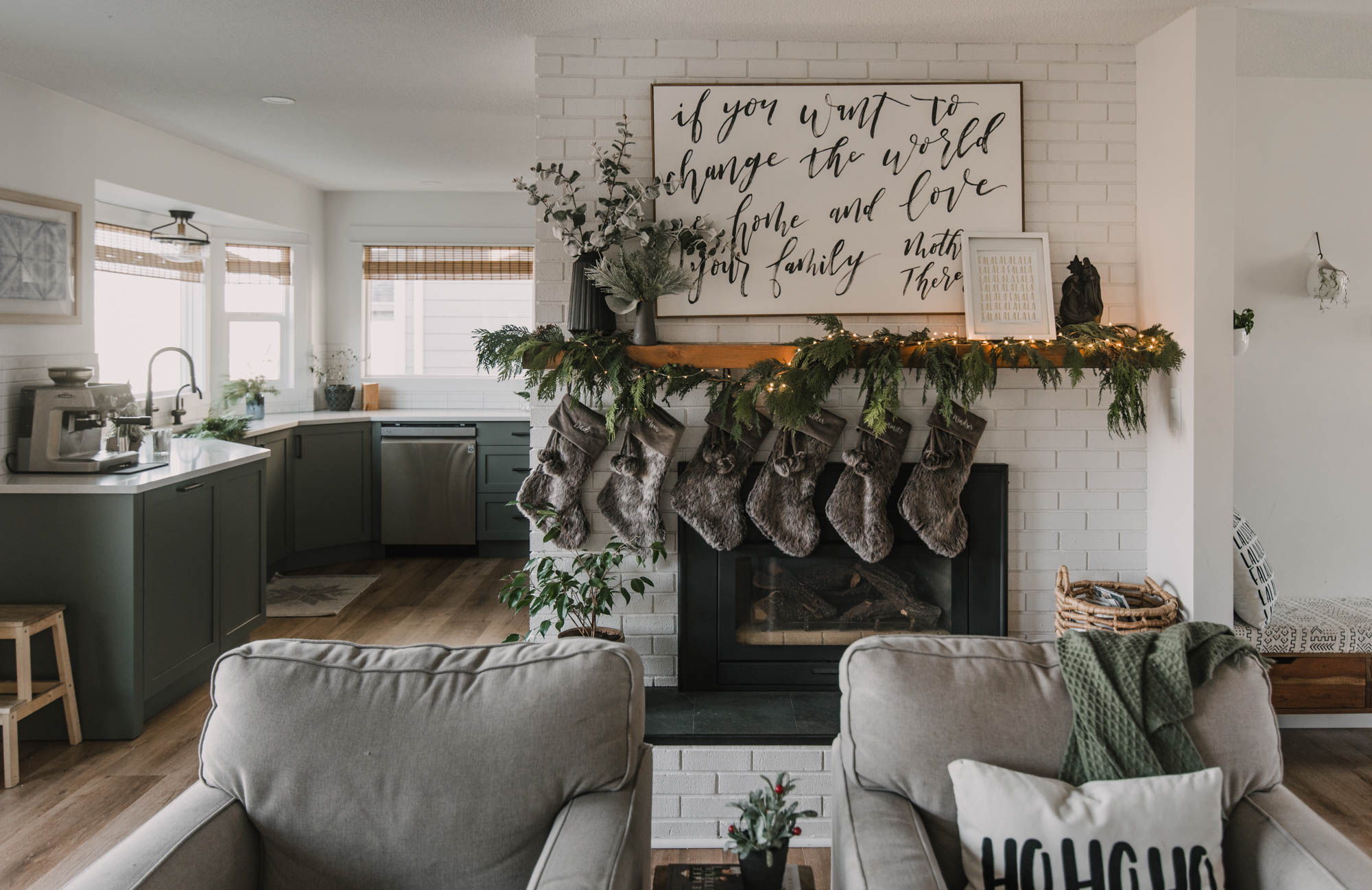 Rustic Holiday Mantel