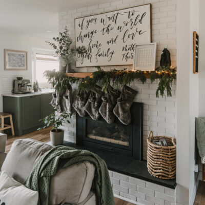 Simple Holiday Mantel Decor