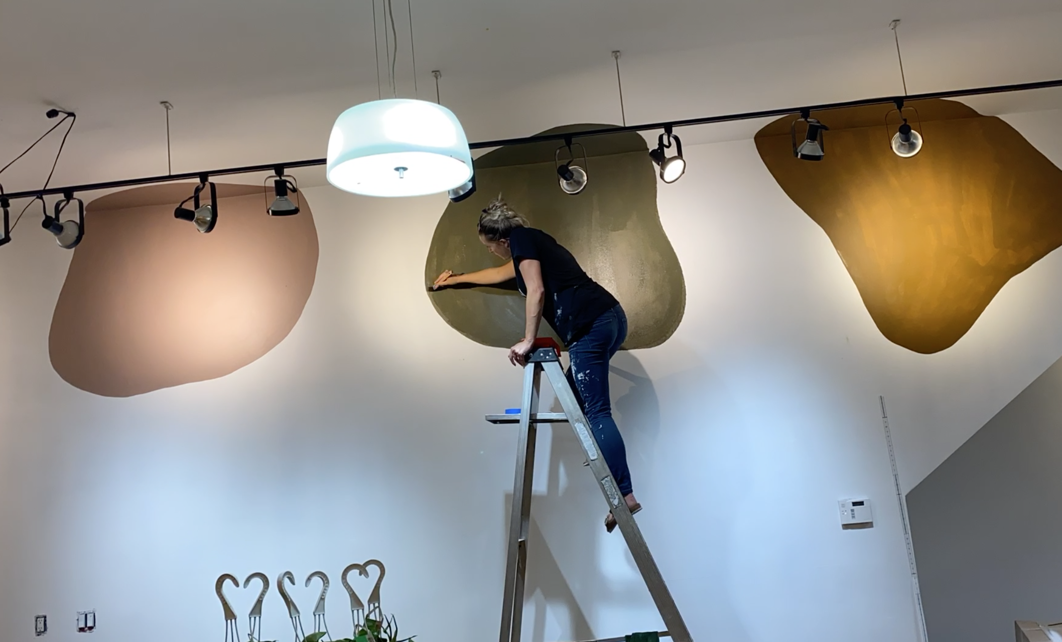 Mural painting in action