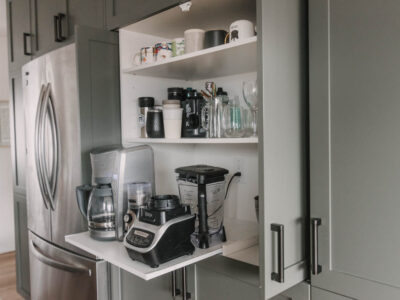 DIY Appliance Garage with Pull Out Shelf