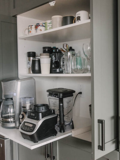 DIY Appliance Garage with Pull Out Shelf