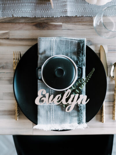 Wood Placecards with cricut