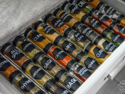 DIY Spice Drawer Labels