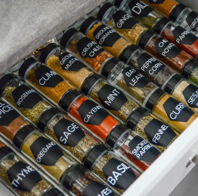 DIY Spice Drawer Labels