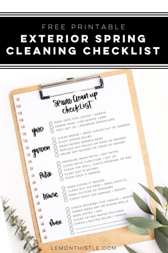 Outdoor spring cleaning checklist nibhtvisual