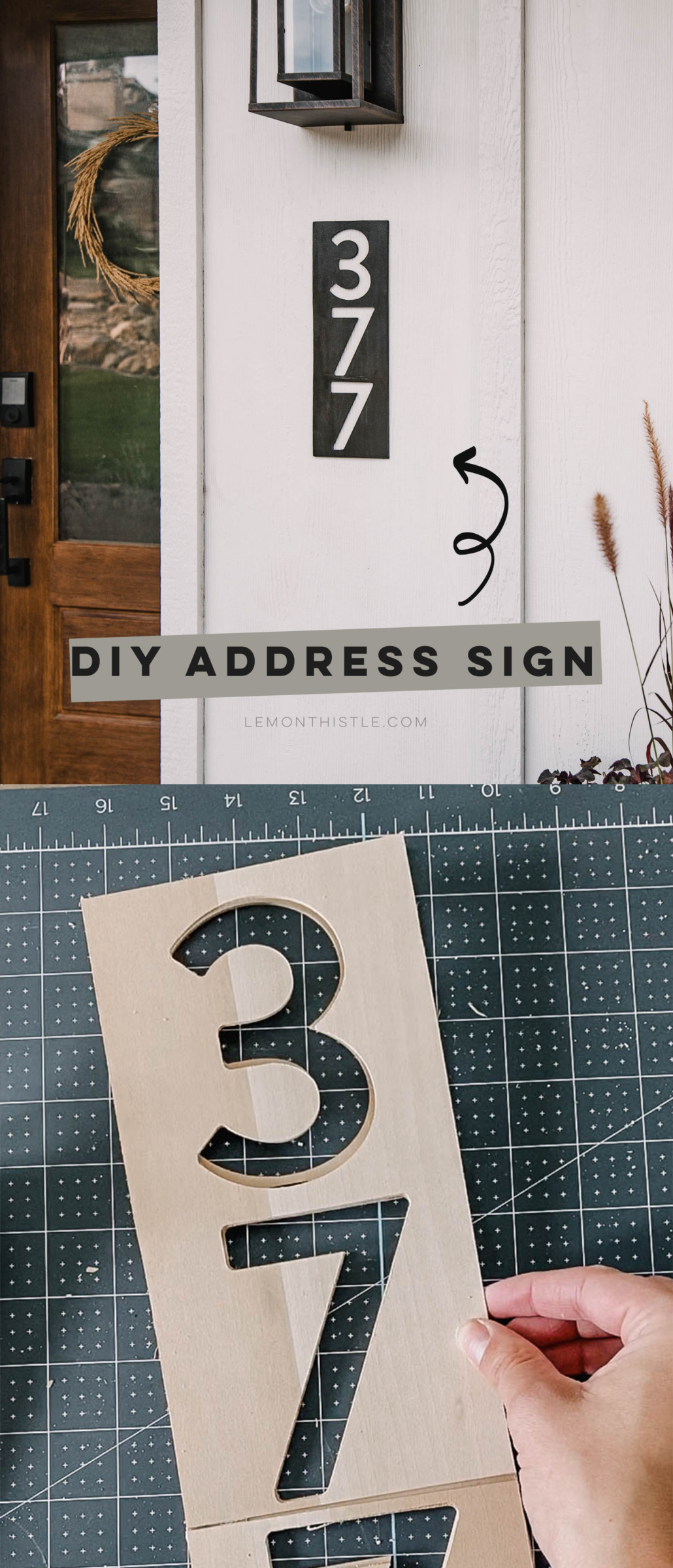 DIY Modern Address Sign