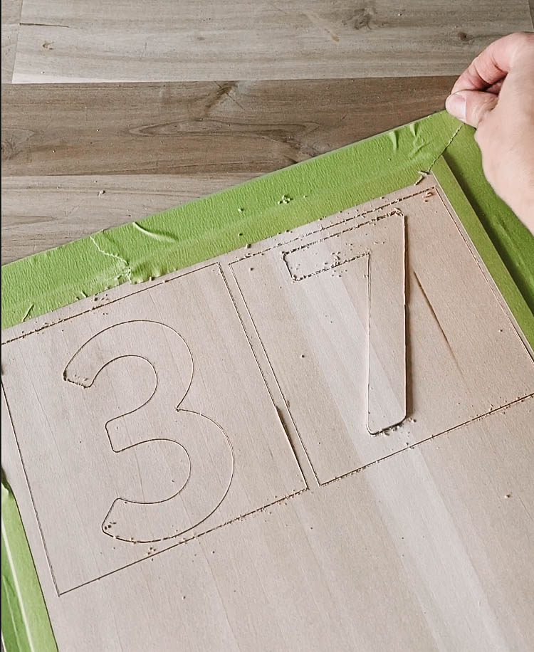 DIY modern address sign from wood with the Cricut Maker