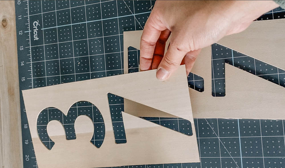 how to attach thin wood to mimic metal address signs