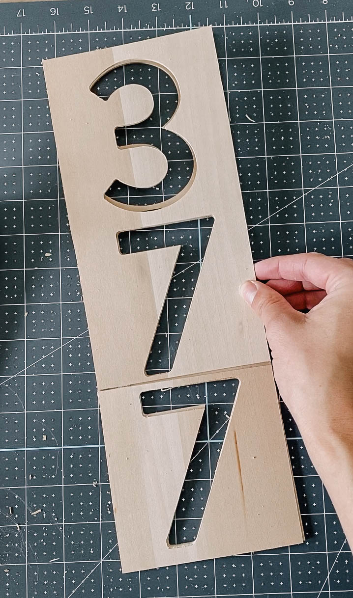 Modern DIY Address Sign from Wood