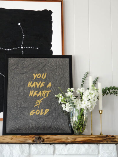 Textured wall art with Cricut