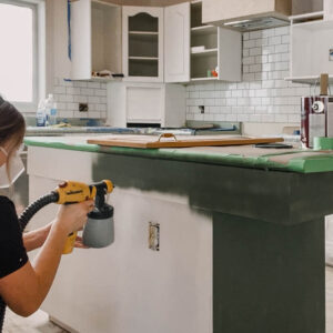 Painting Kitchen Cabinets with a Sprayer