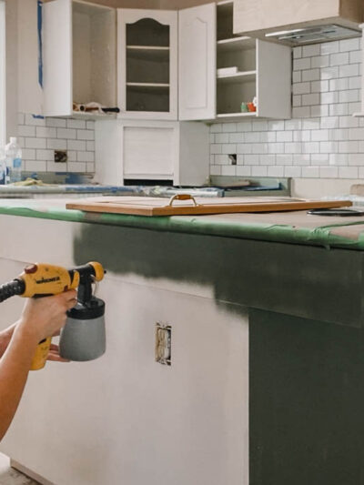 Painting Kitchen Cabinets with a Sprayer