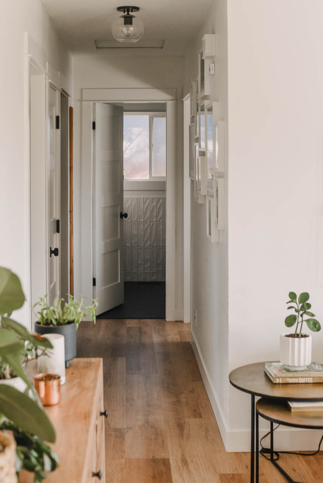 Hallway with gallery wall