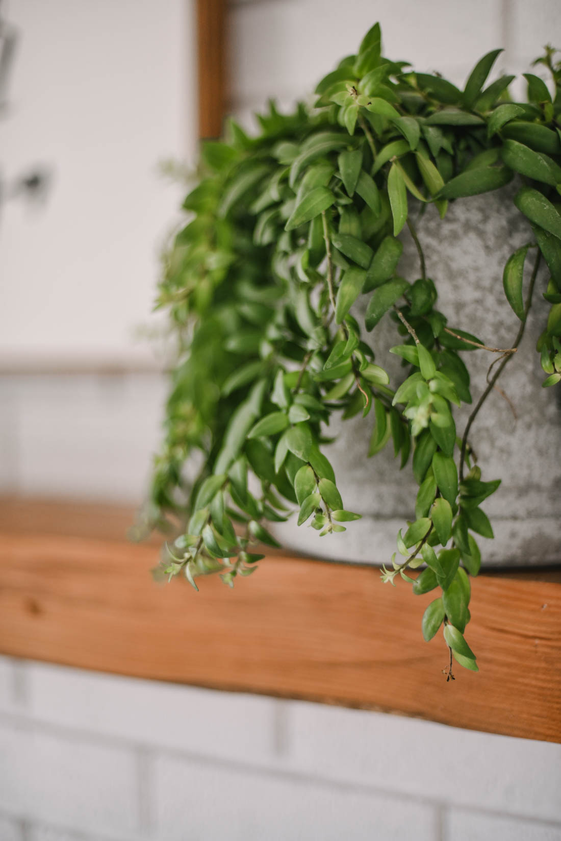 Simple and modern mantel decor