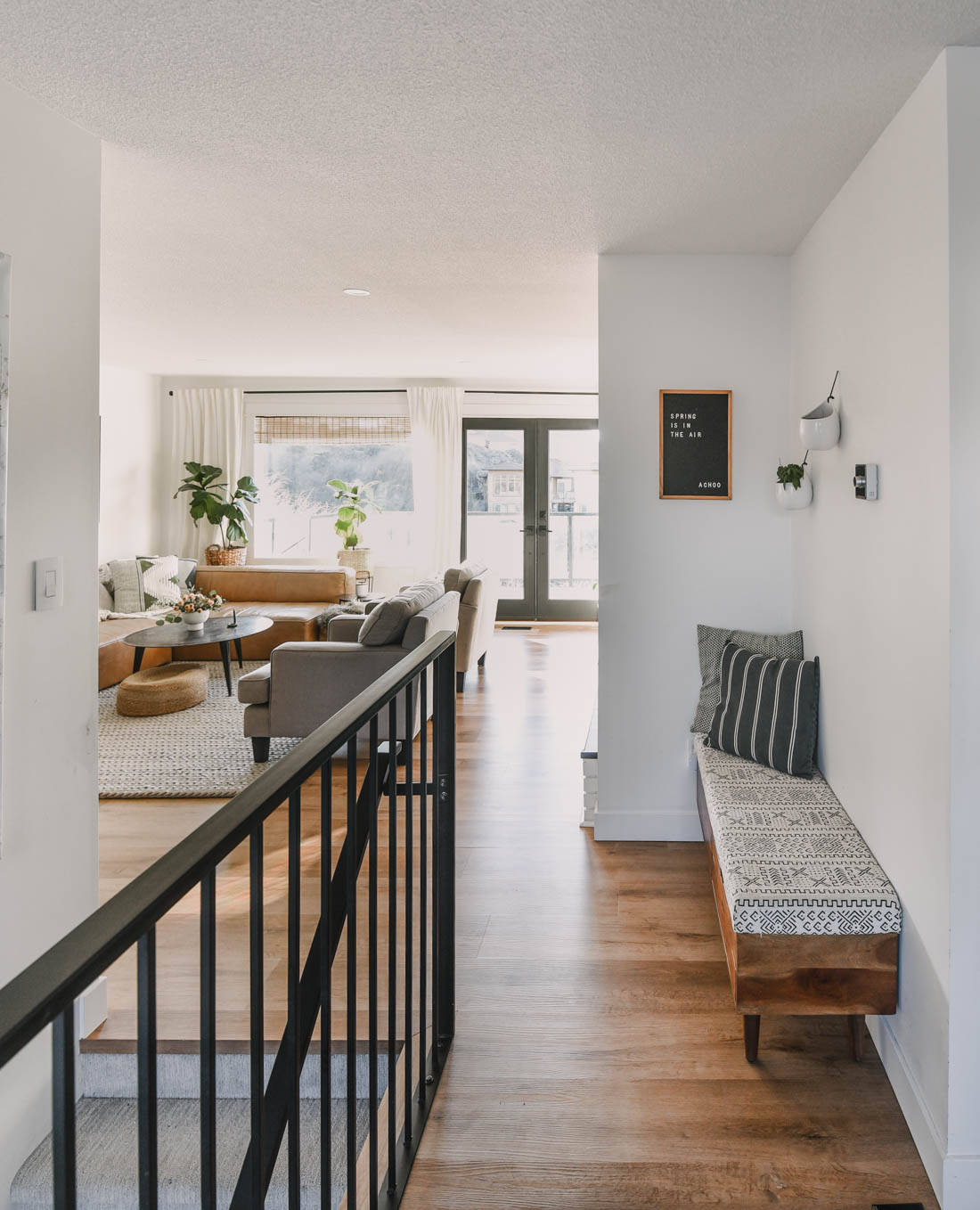 view from front entry of living room