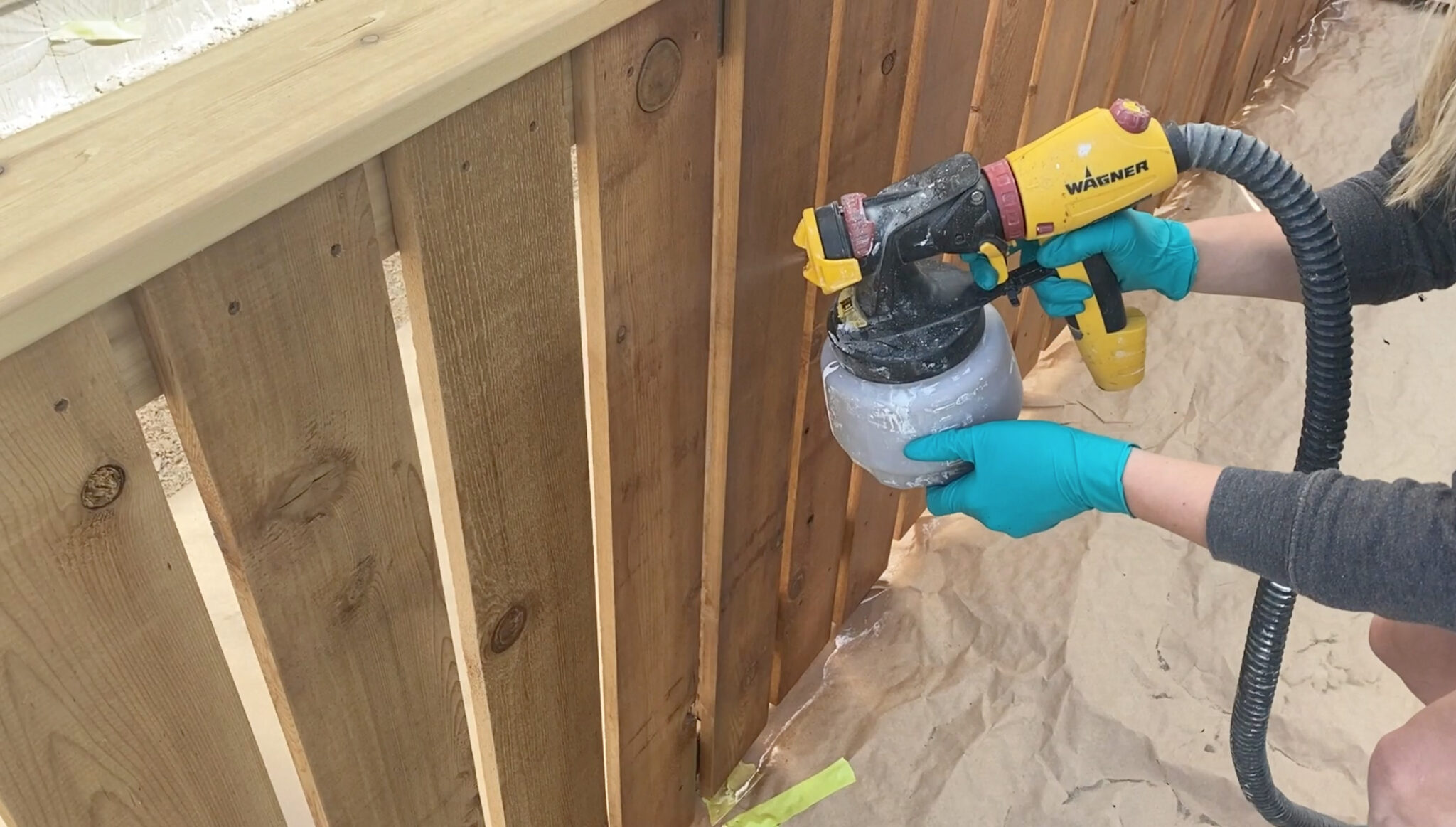 Staining a Fence with a Sprayer! DIY Tips Lemon Thistle