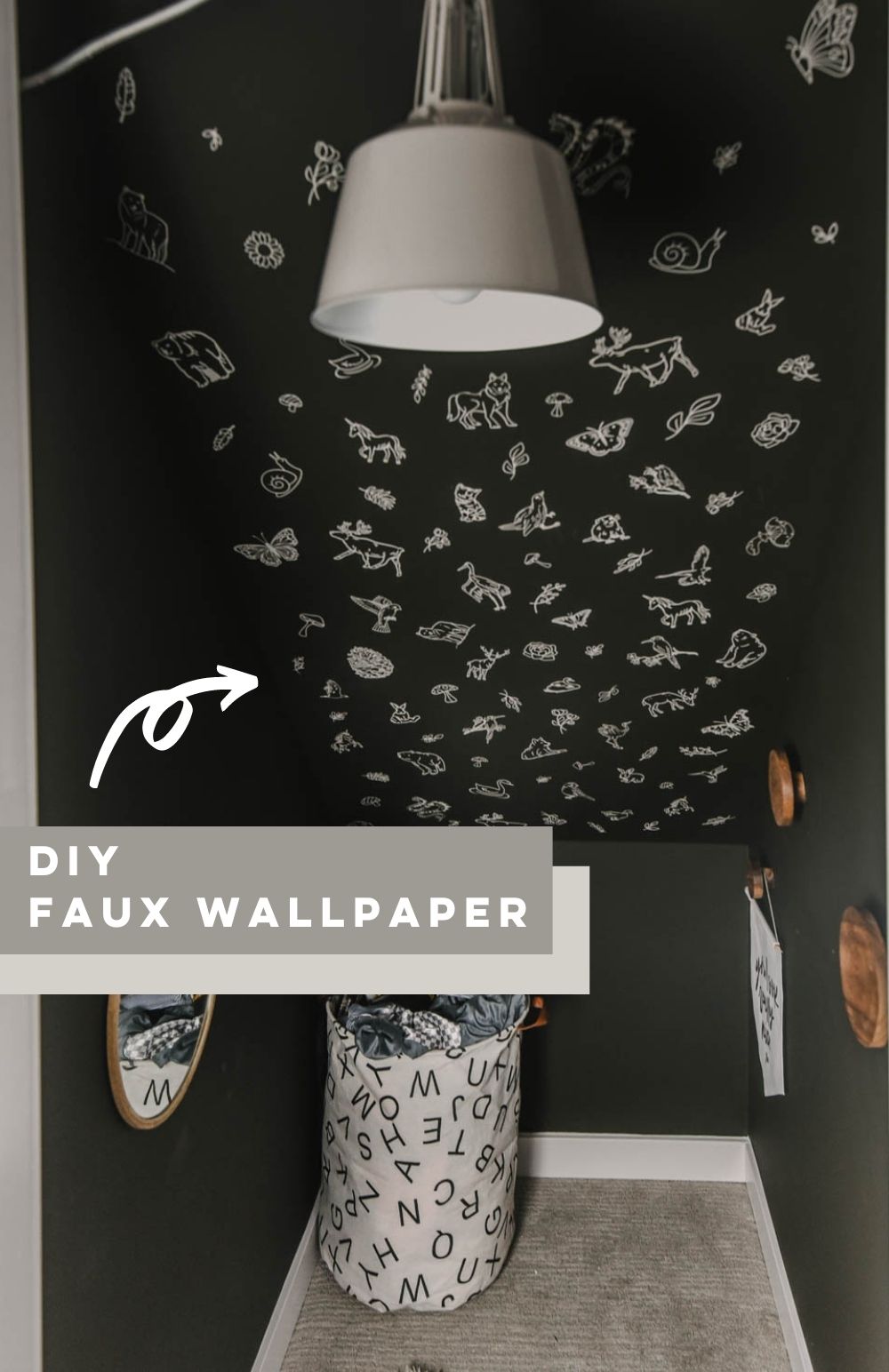 Magical wallpapered ceiling (diy!)