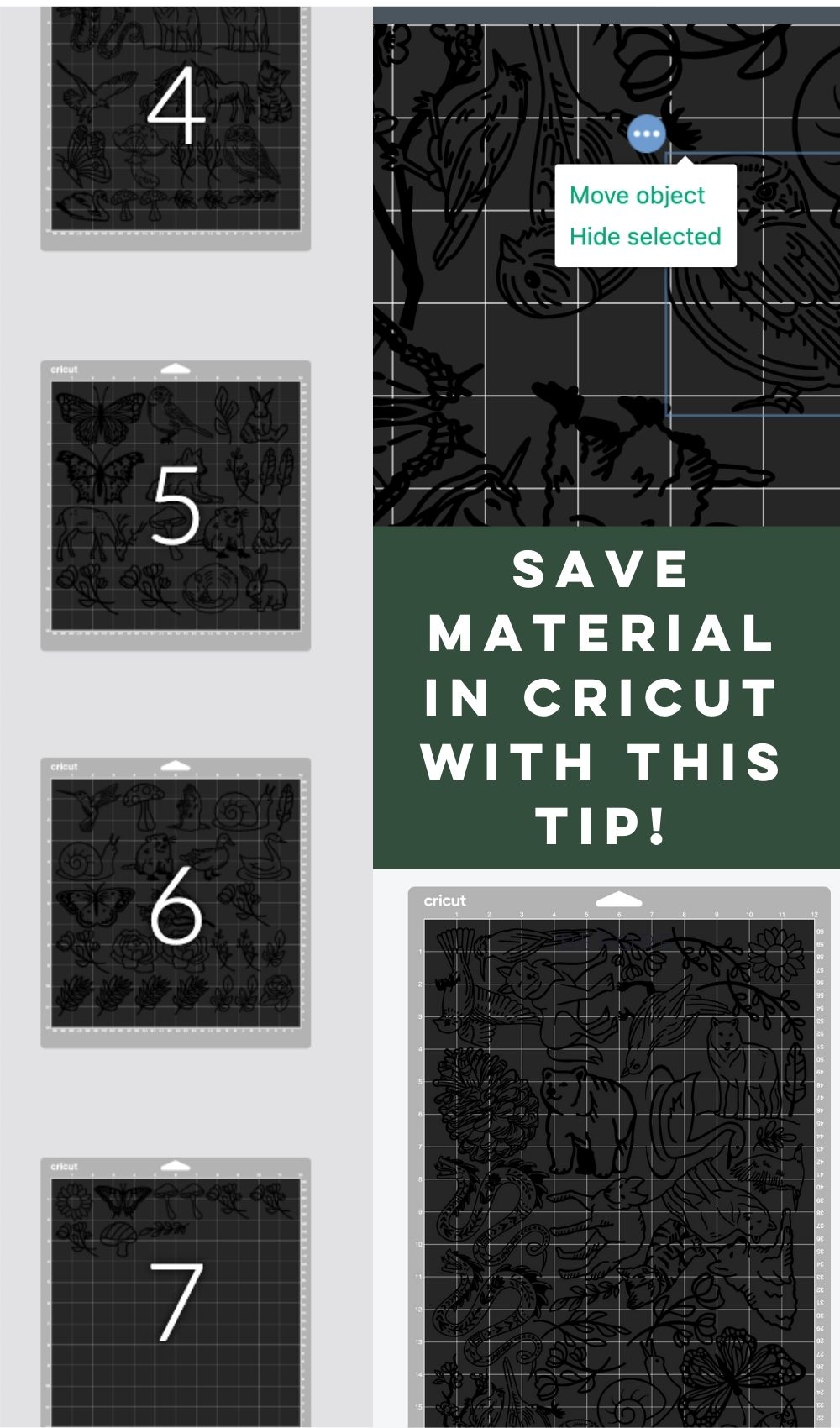 How to arrange designs for less wasted vinyl!