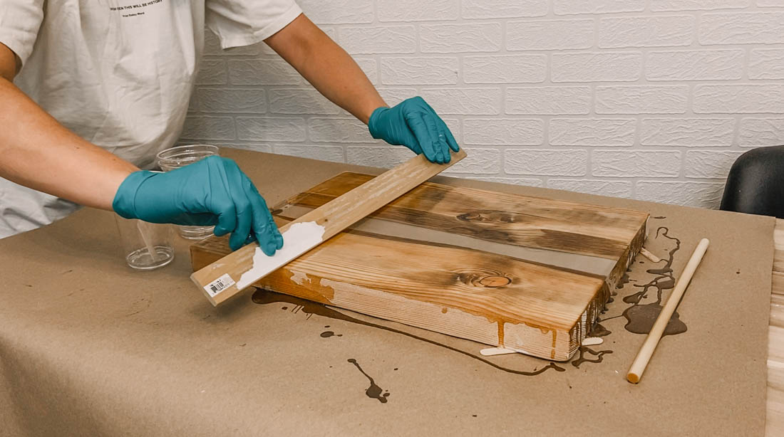 Top Coat of Resin River Table