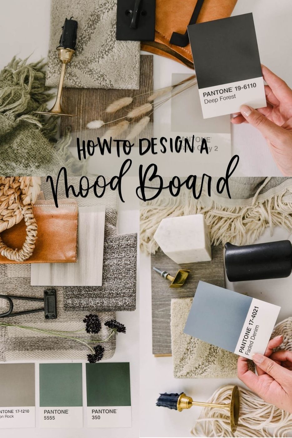 Collage: How to design a mood board for a room makeover