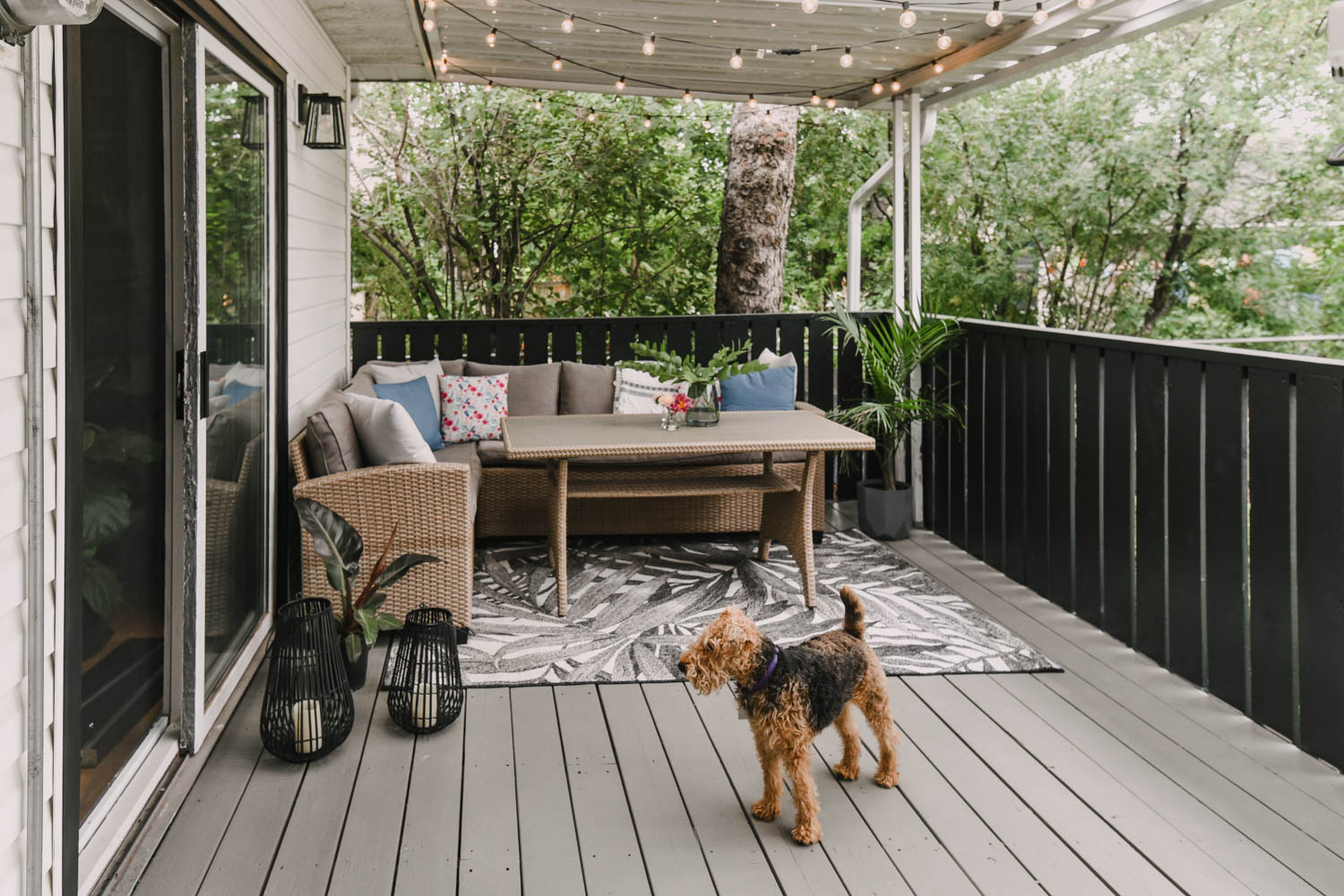Old wood patio makeover