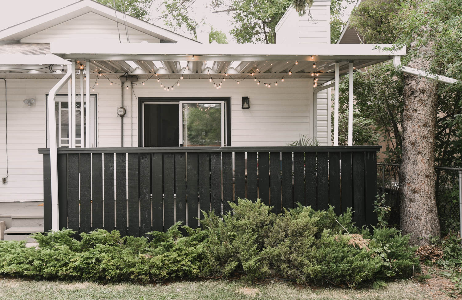 Old wood patio makeover