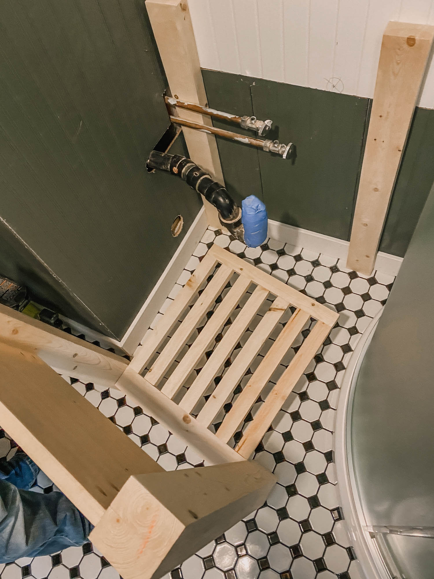 Assembling a small space vanity in place