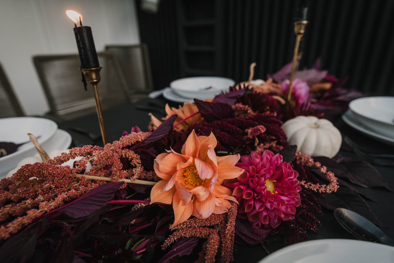 Moody Autumn Tablescape