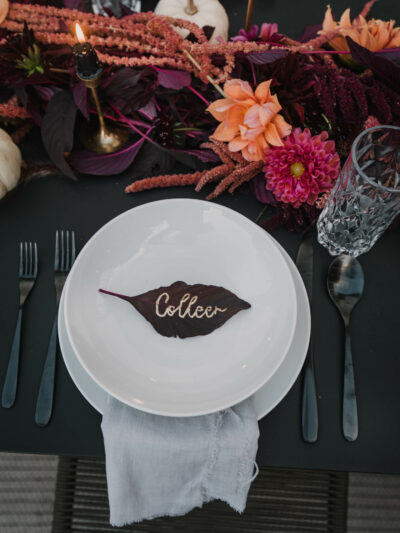 Dark Autumn Tablescape Design