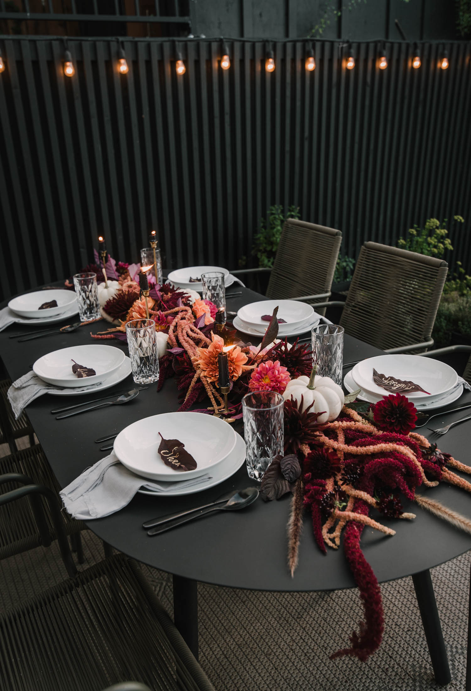 Moody Autumn Tablescape