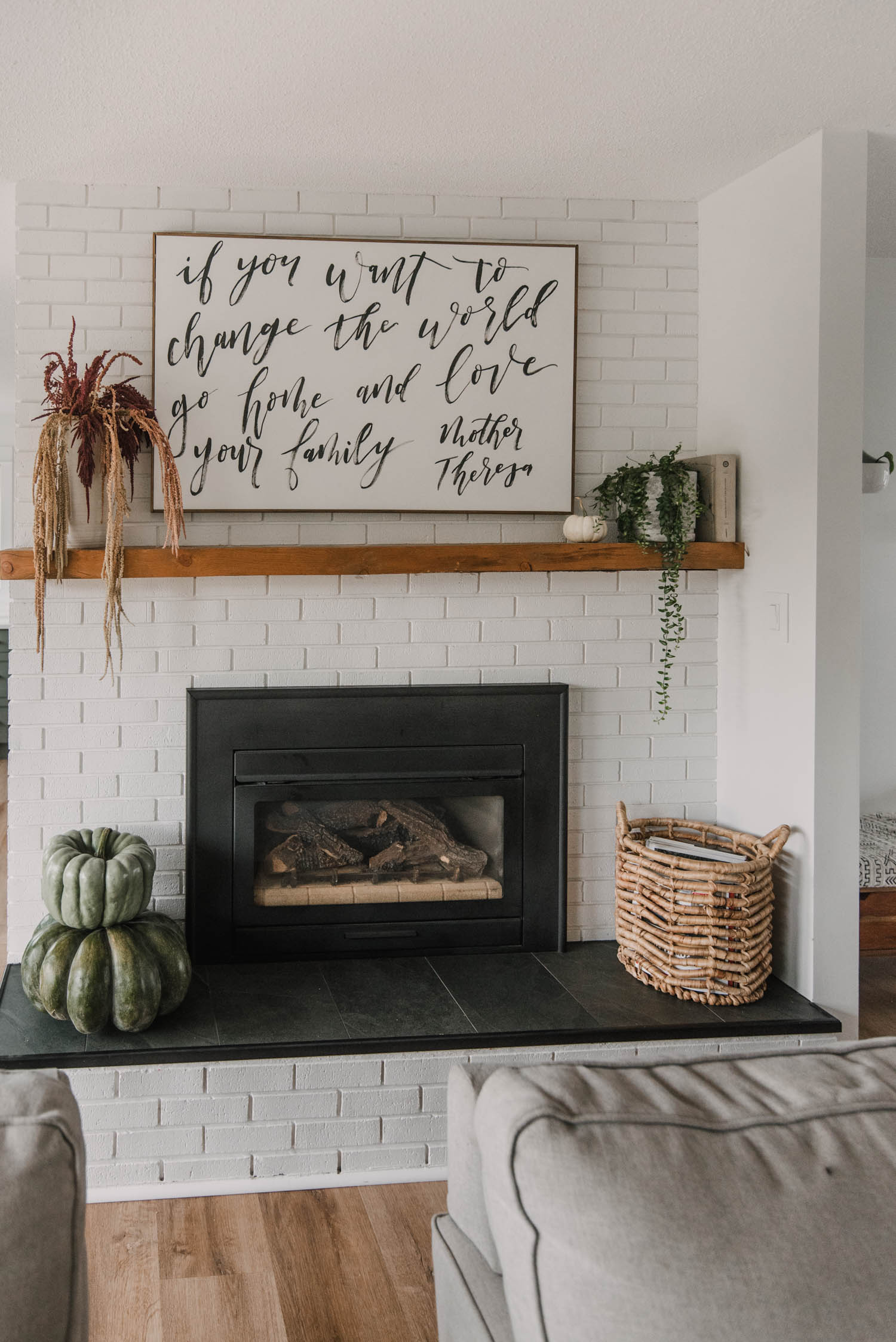 Fall Mantel Decor