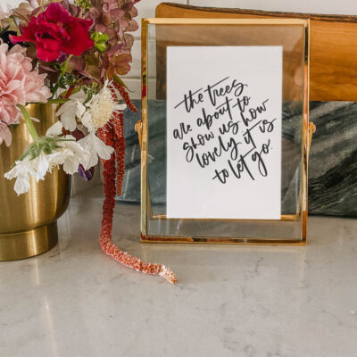 Free printable set of 4 hand lettered quotes for fall