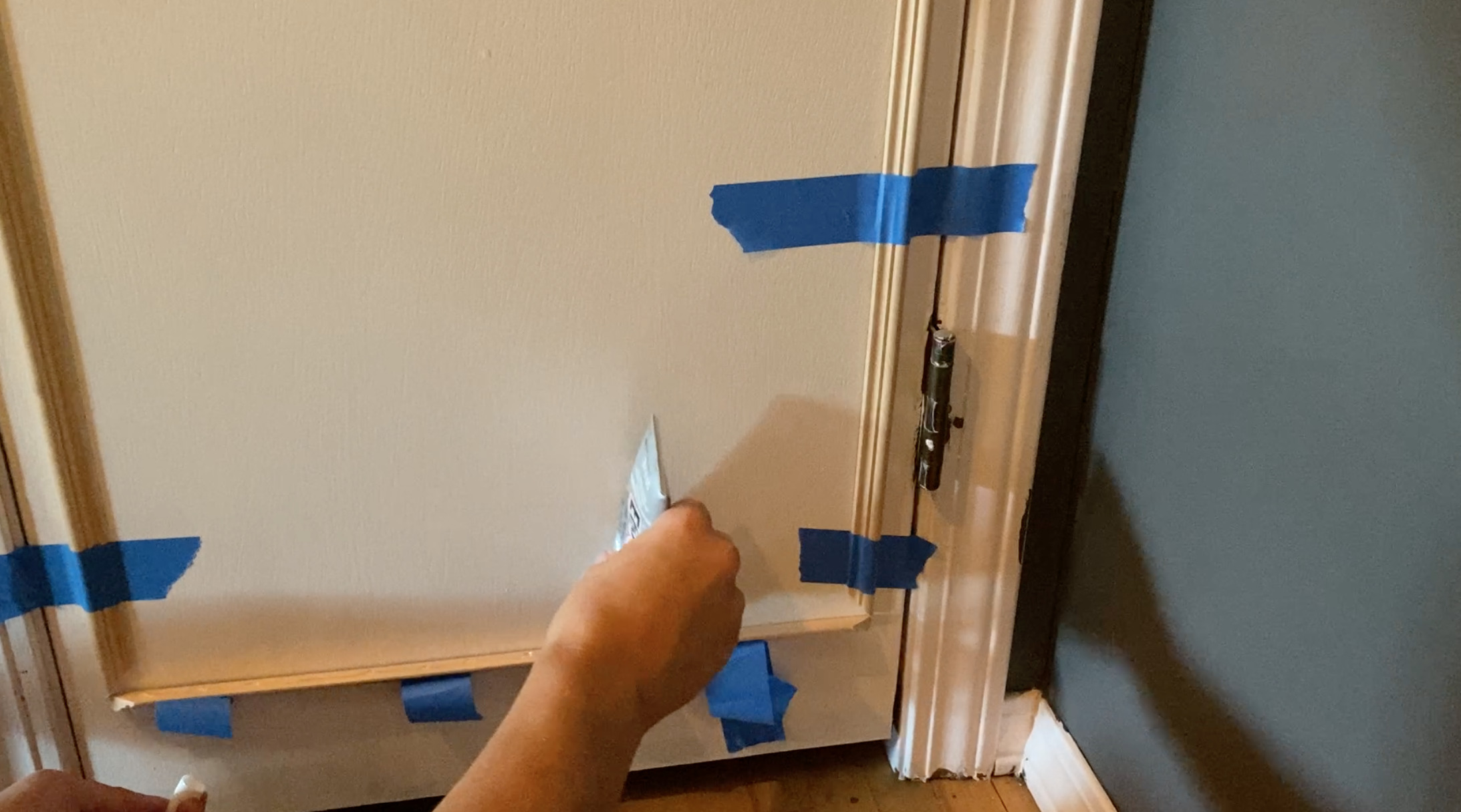 Adding trim to hollow doors
