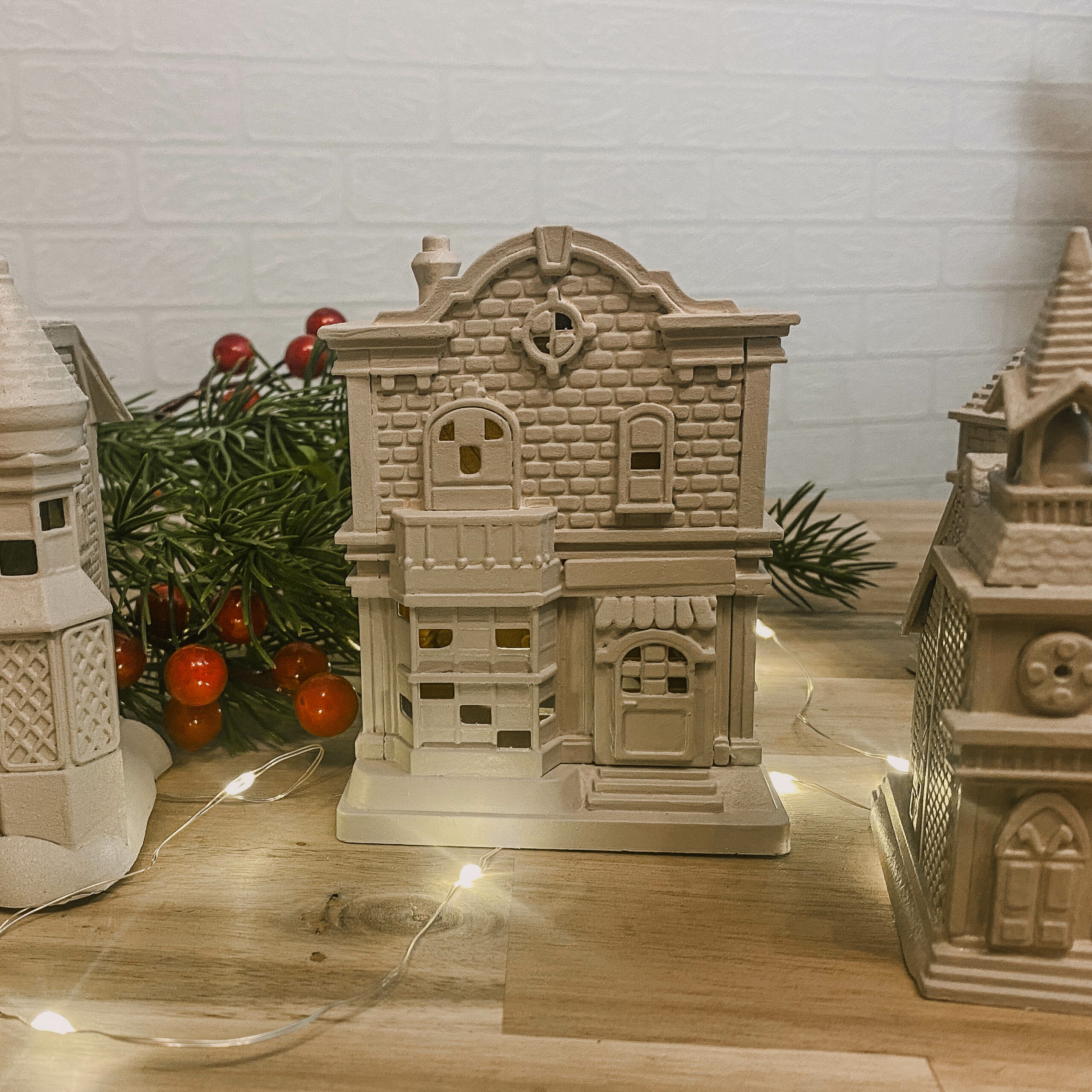 Modern Christmas Village (dollar store!)