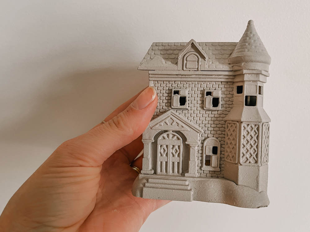 Modernize a dollar store christmas village with paint