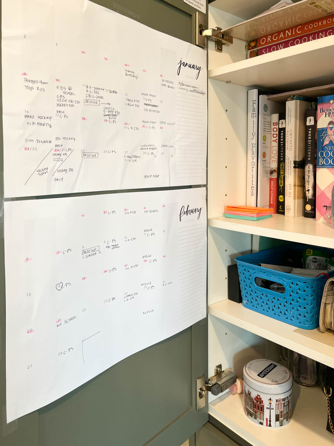 Make a kitchen cabinet into a command center