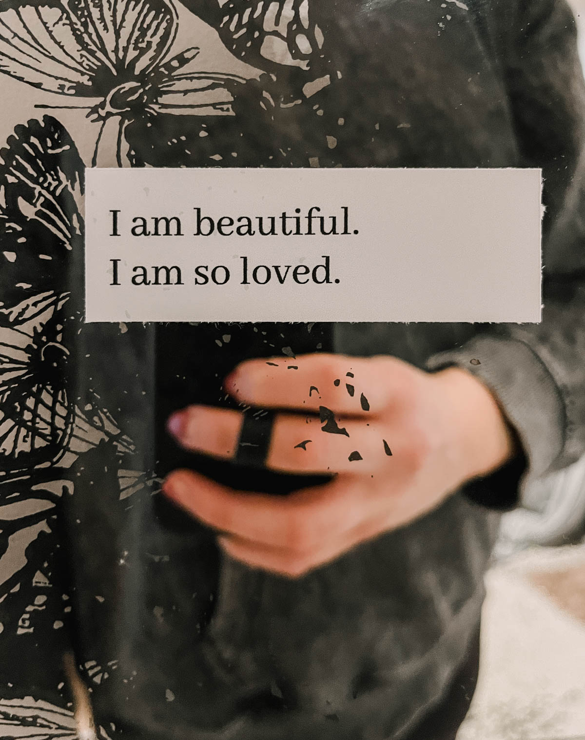 I am beautiful, I am so loved. printable affirmation card for kids