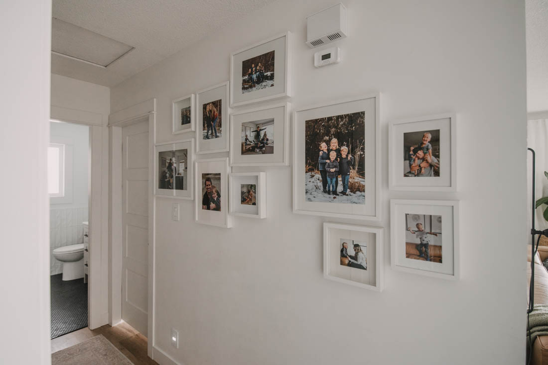 Simple family gallery wall