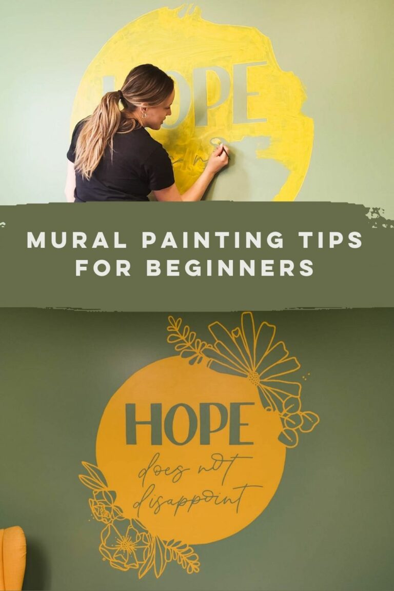 Floral Quote Mural some mural painting tips for beginners Lemon Thistle