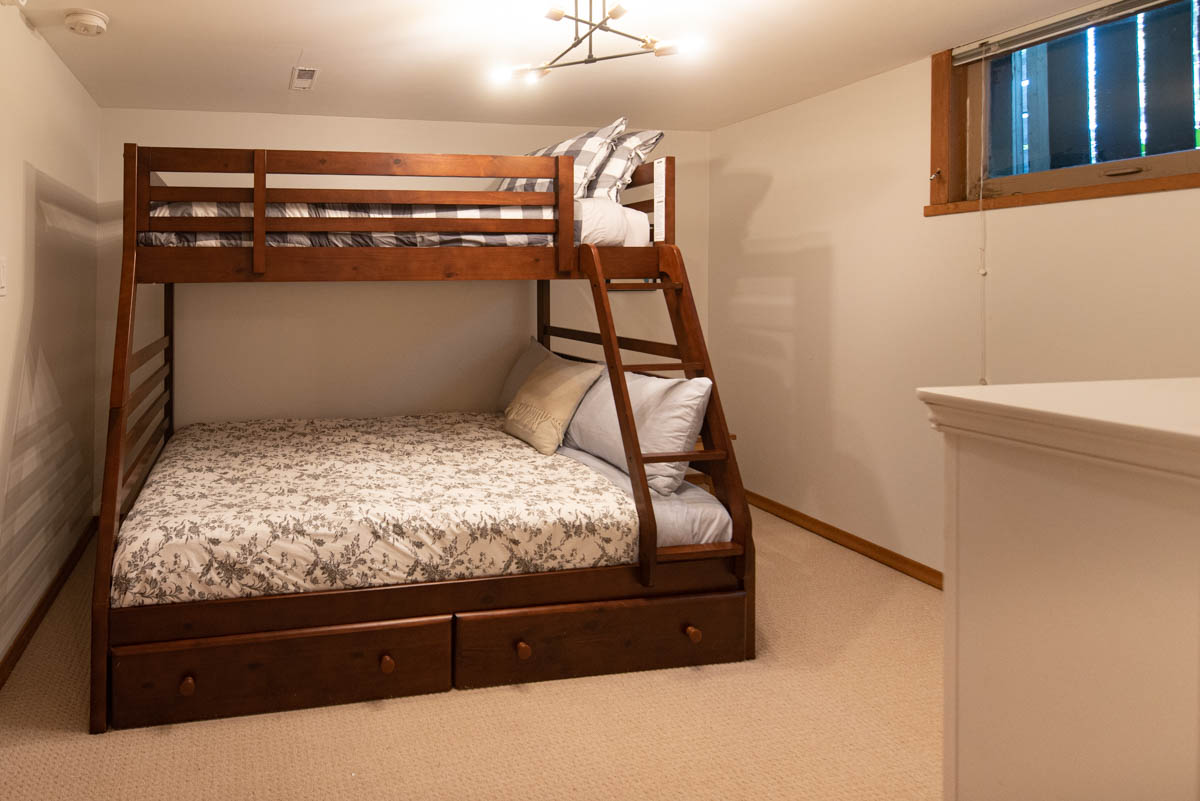 Bunk room in basement suite
