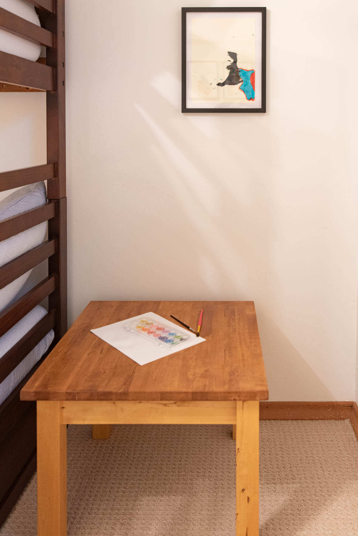 basement art table for kids