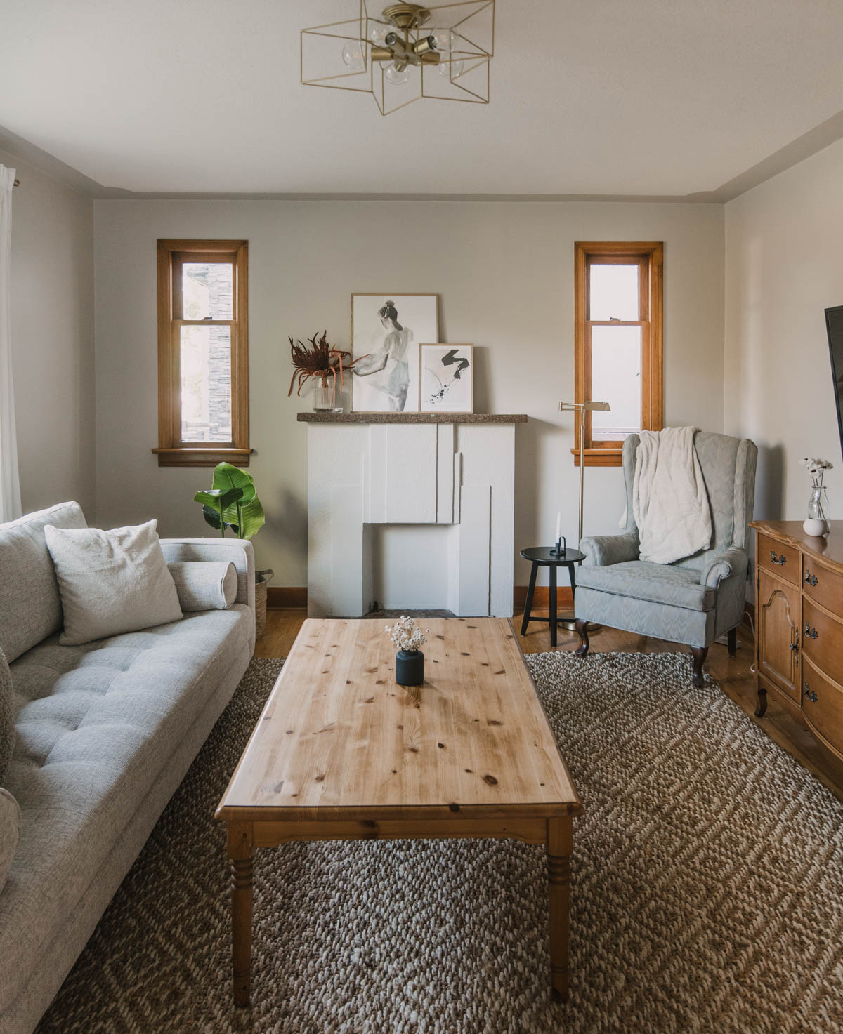 Cozy Neutrals living room makeover