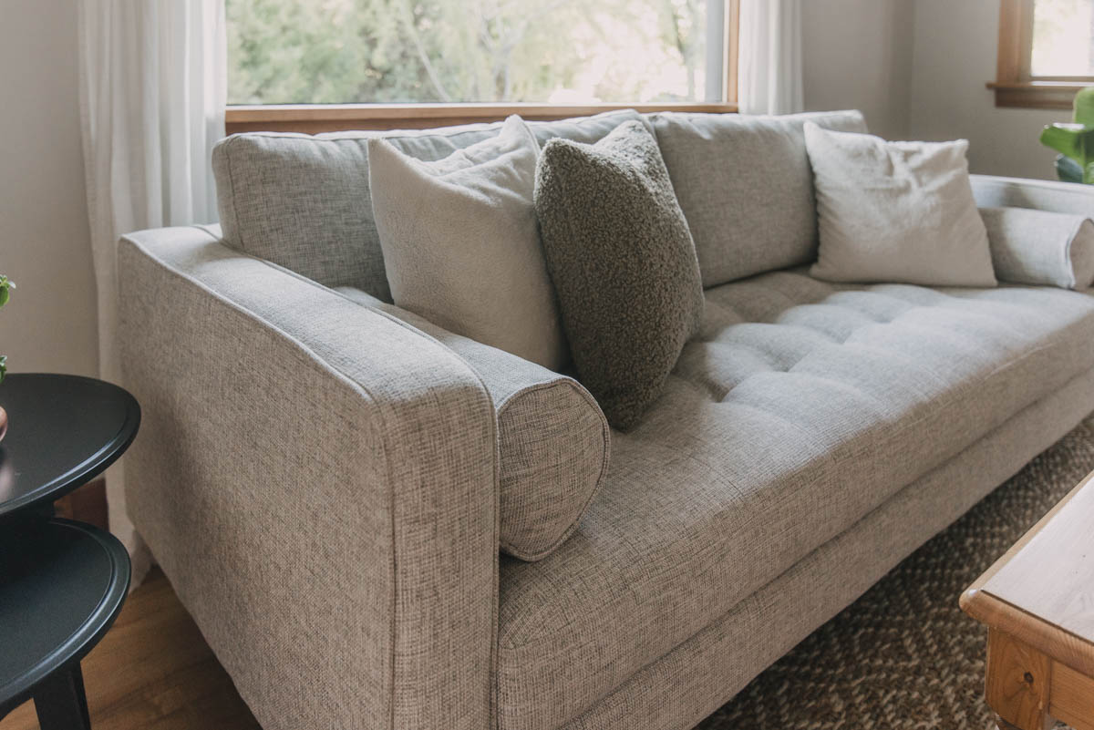 Article sofa in a classic 1945 living room
