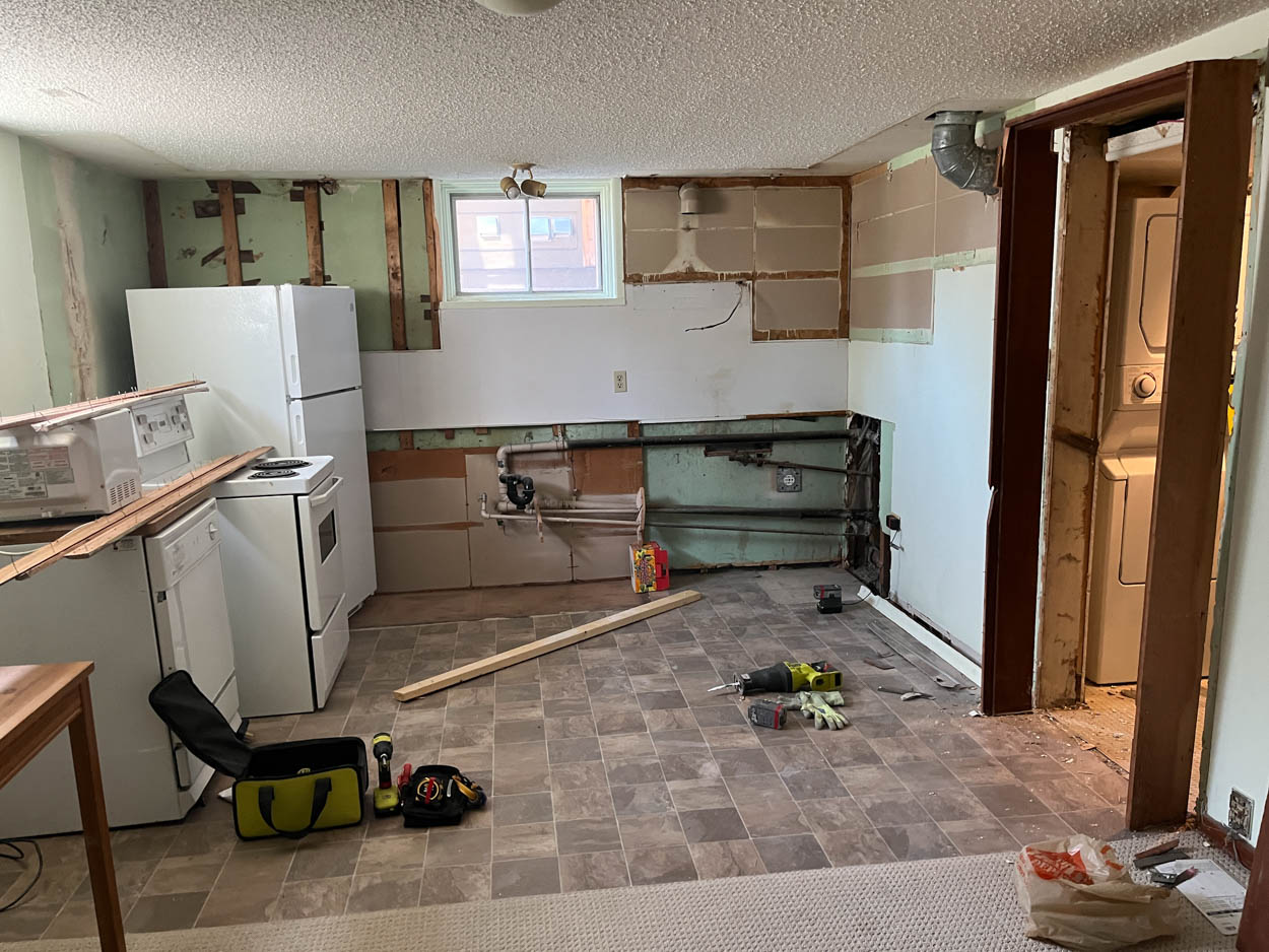Basement suite kitchen makeover progress