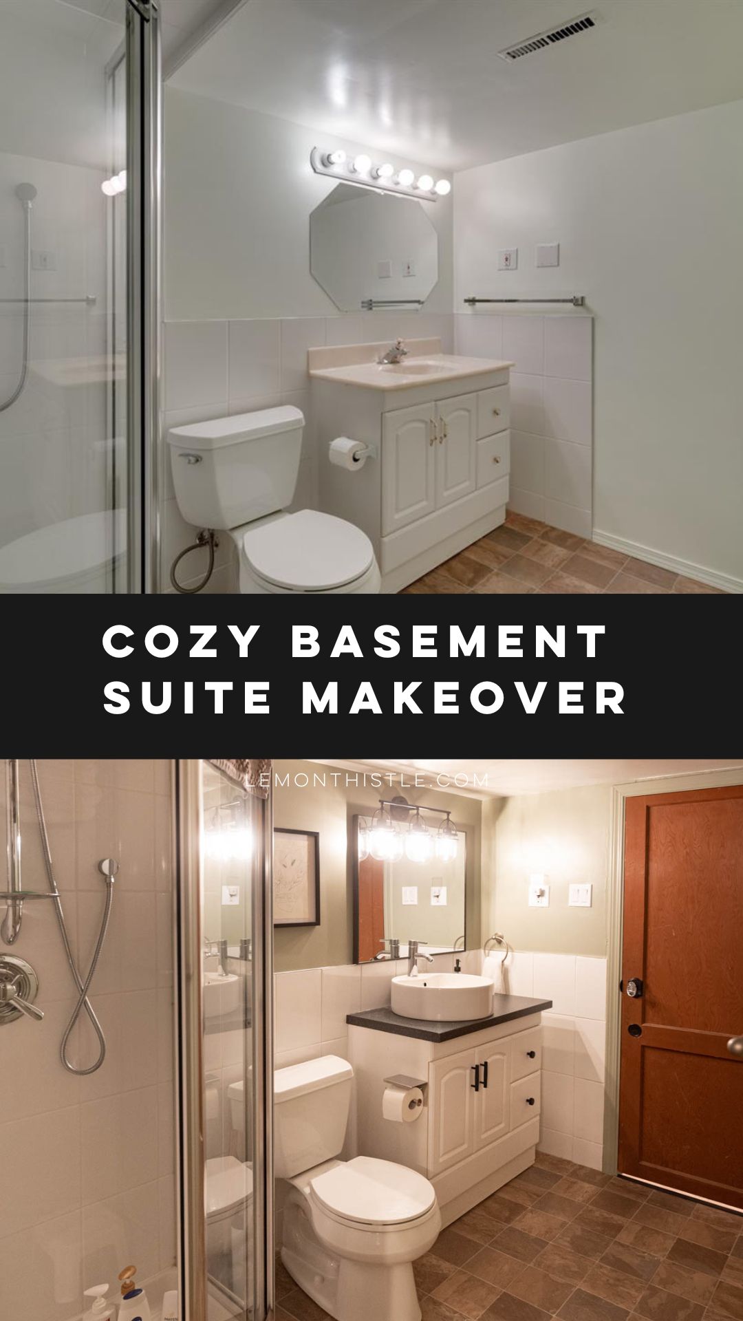 Simple updates for a cozy basement bathroom