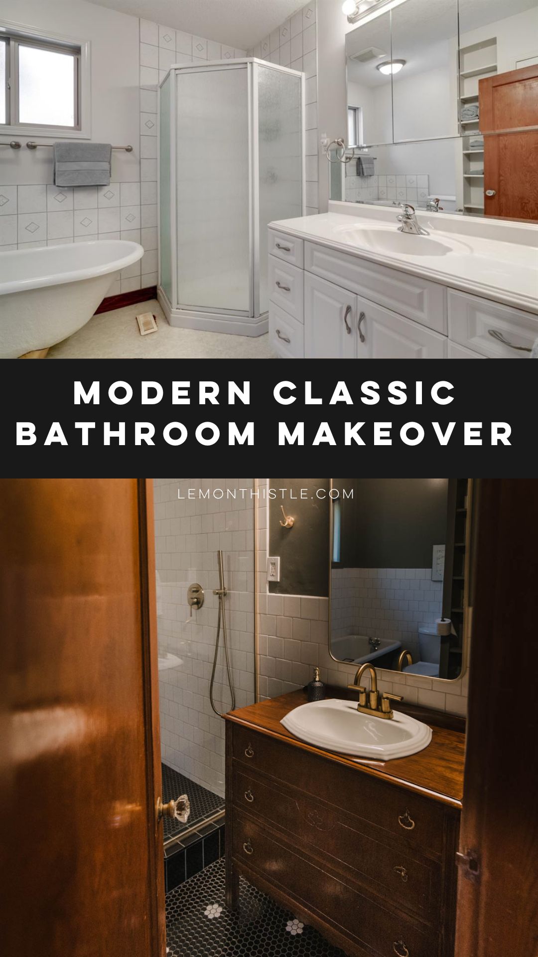 classic bathroom makeover before and after